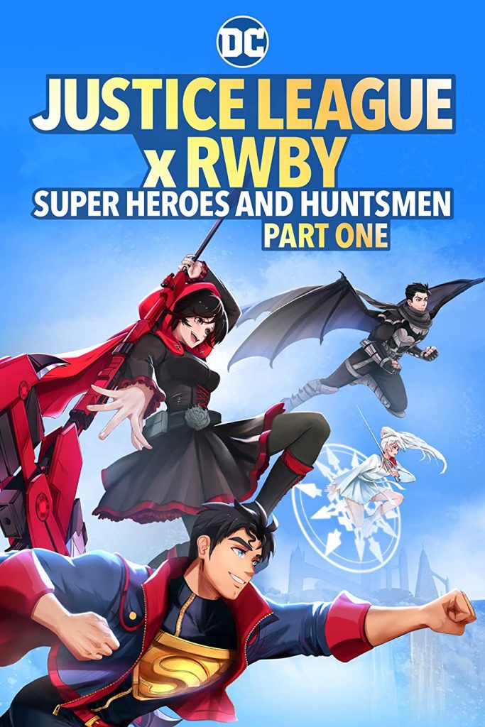 'Justice League x RWBY: Super Heroes & Huntsmen Part One' key visual.