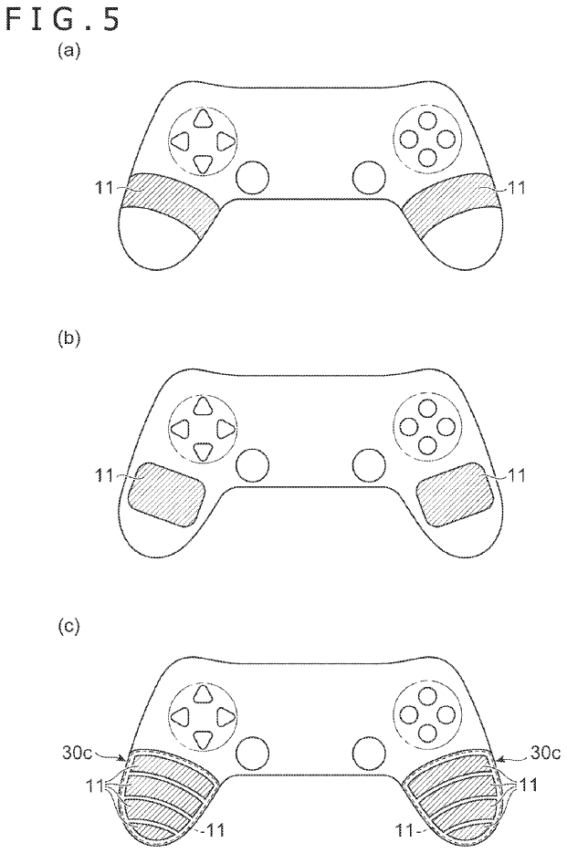 An example diagram revealing the external view of an arrangement of the elastic member in the controller.