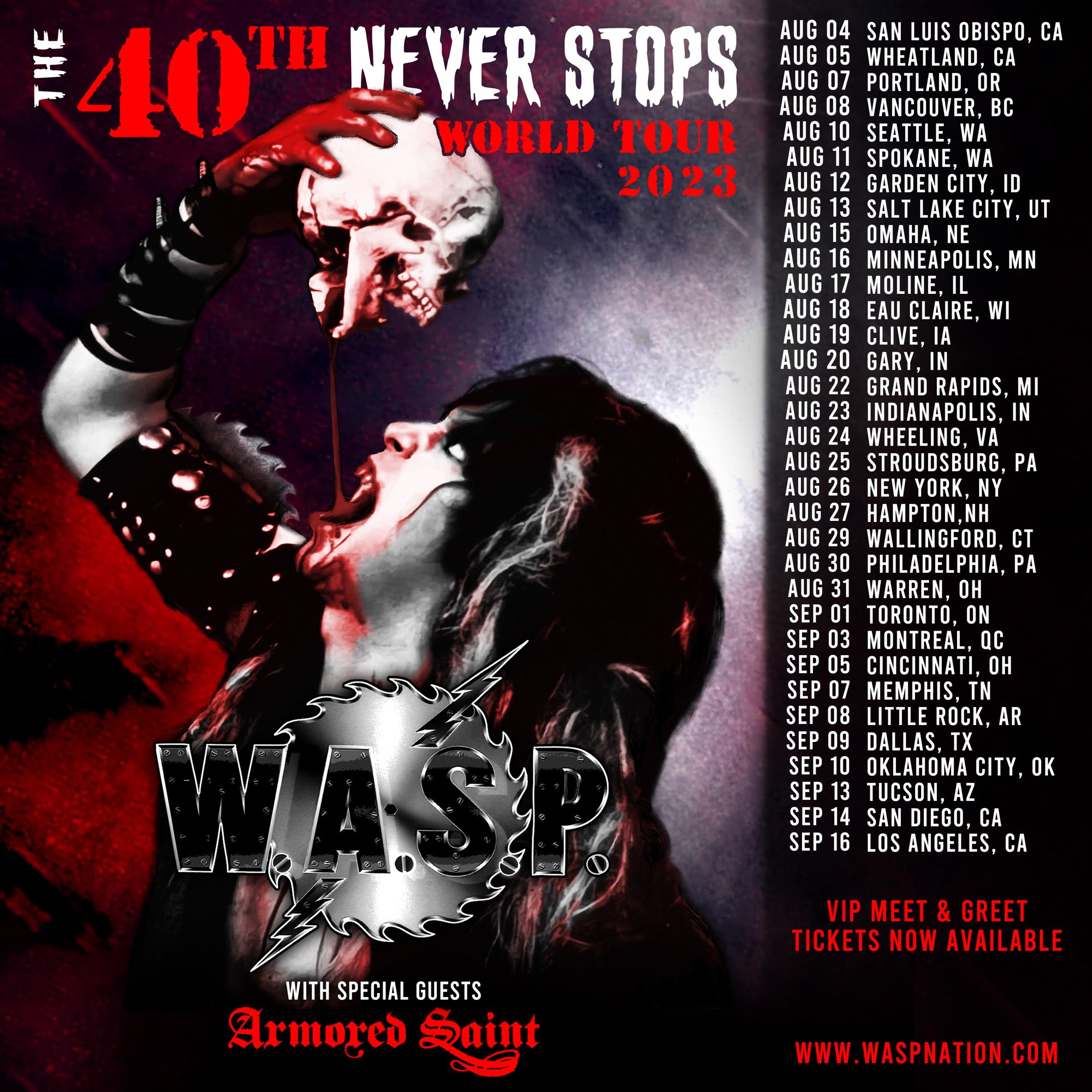 wasp tour dates