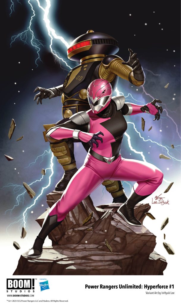 'Power Rangers Unlimited: Hyperforce #1' variant cover art B by InHyuk Lee.