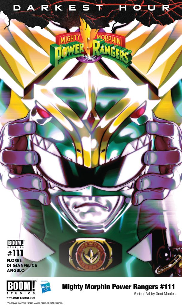 'Mighty Morphin Power Rangers #111' variant cover B art by Goñi Montes.