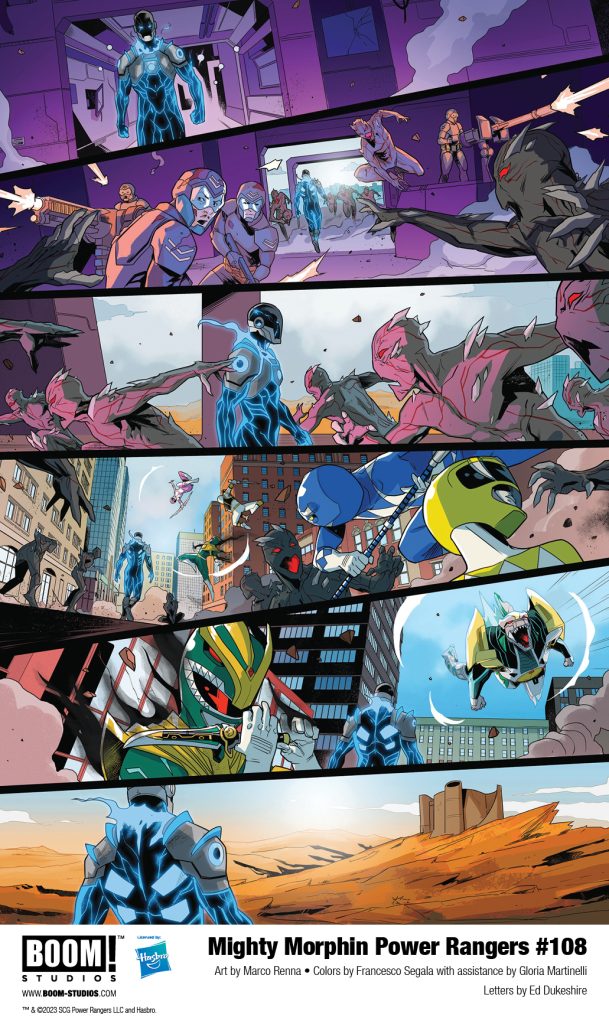 'Mighty Morphin Power Rangers #108' preview page 4.