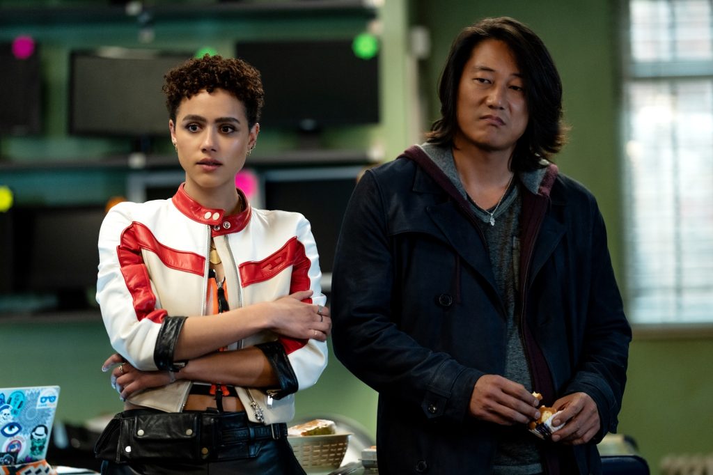 (L to R): Nathalie Emmanuel as Ramsey and Sung Kang as Han in Fast X
