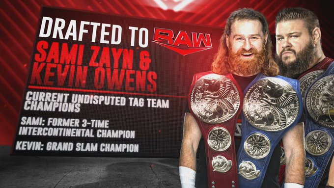 WWE Draft Kevin Owens and Sami Zayn