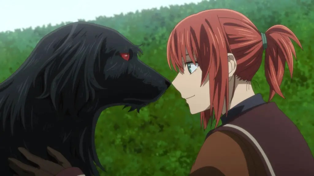 'The Ancient Magus' Bride' Season 2 Ep. 5 "First Impressions Are The Most Lasting" screenshot depicting Chise and Ruth booping noses.