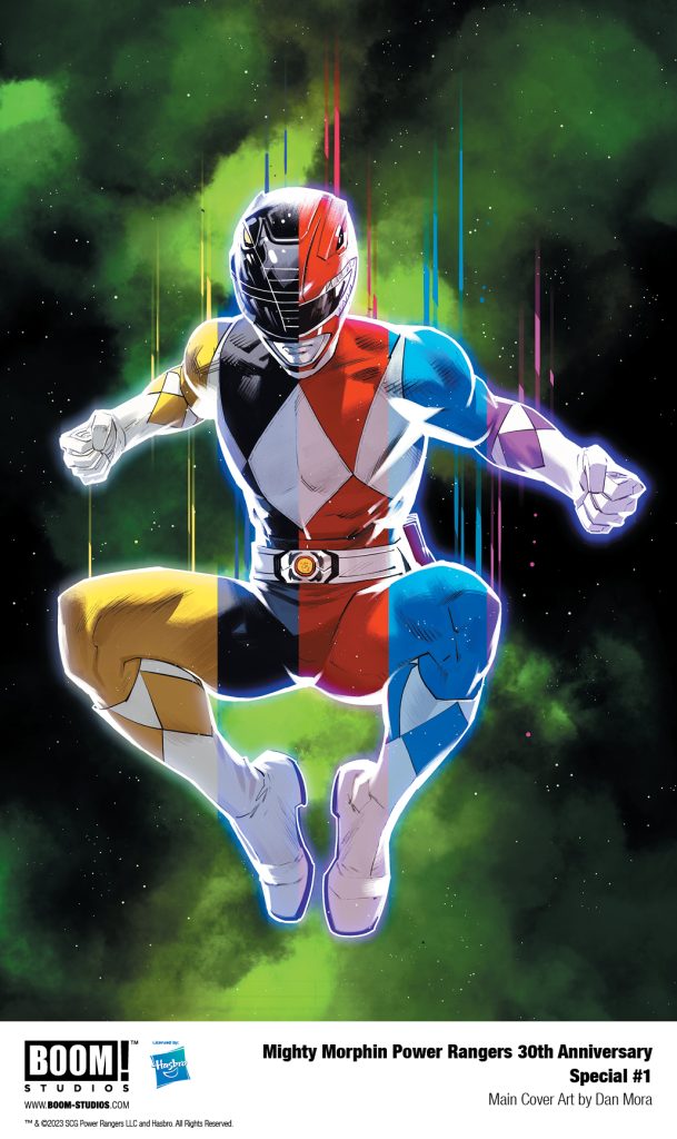 'Mighty Morphin Power Rangers 30th Anniversary Comic Special' main cover art by Dan Mora.