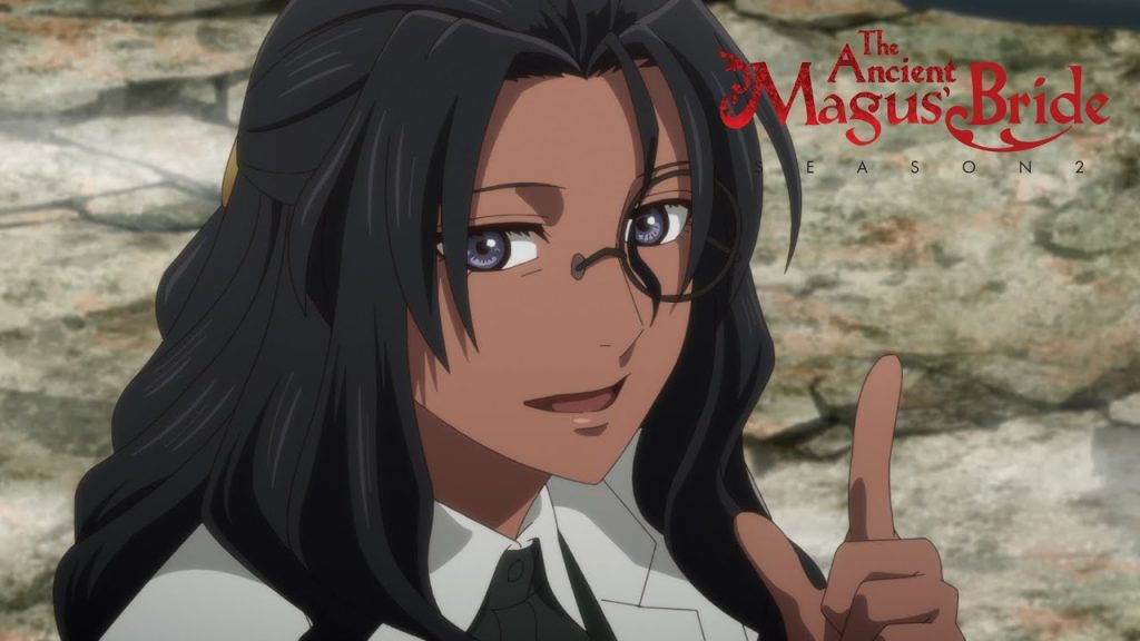 'The Ancient Magus' Bride' season 2 Ep. 4 "The cowl does not make the monk." thumbnail depicting a smiling Rahab.