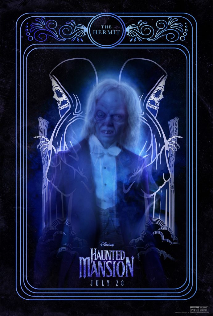 Haunted Mansion tarot character poster - The Butler as The Hermit