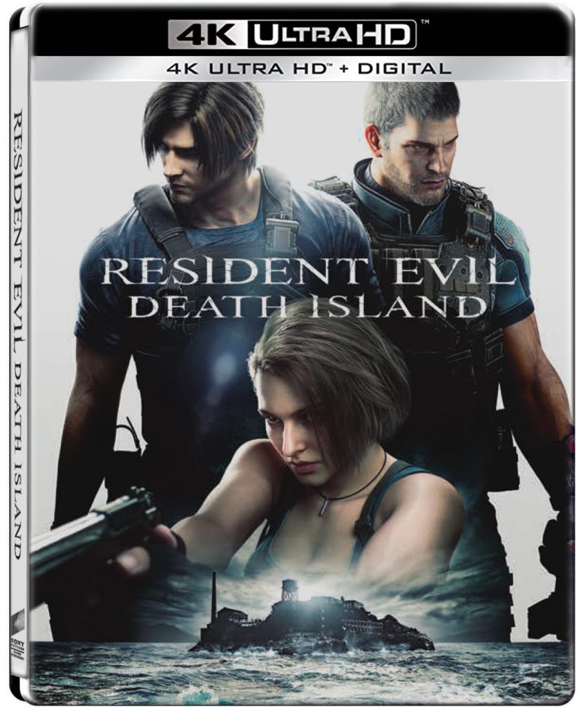 Resident Evil: Death Island 3D Steelbook cover art.