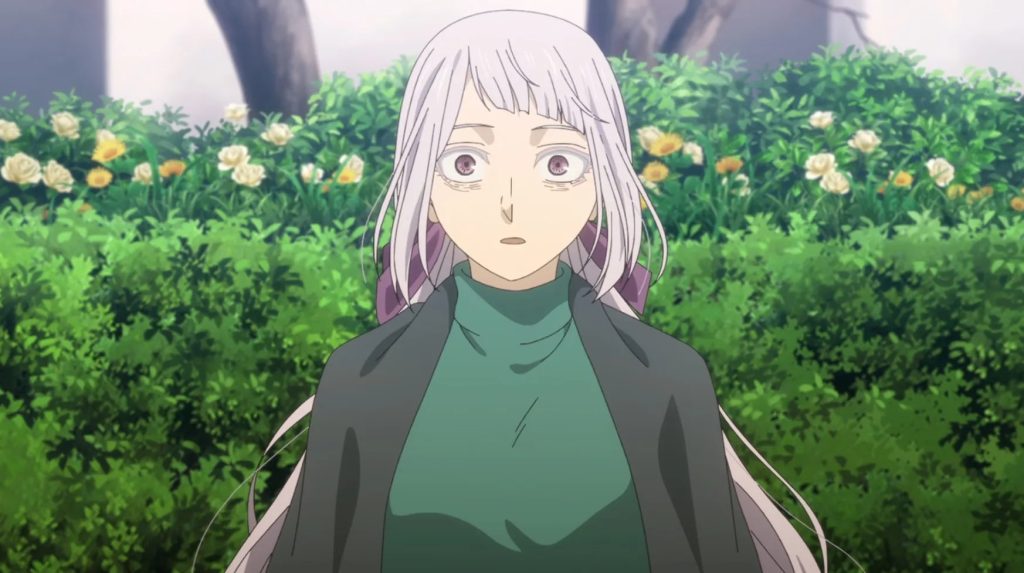 The Ancient Magus' Bride season 2 Ep. 11 "A small leak will sink a great ship. I" screenshot depicting Philomela looking very surprised.