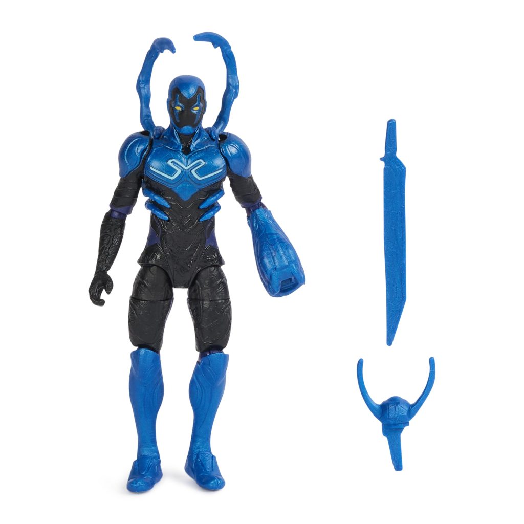 4-Inch Battle-Mode Blue Beetle Figure.