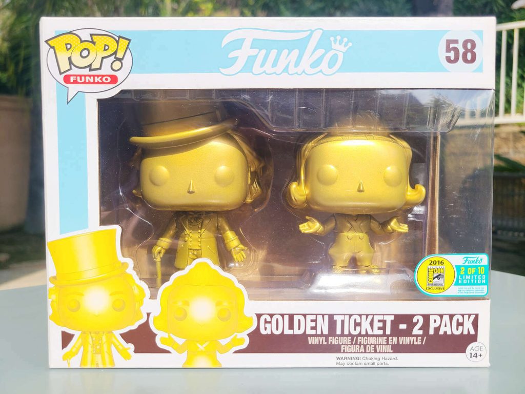 Funko Pop! Willy Wonka - Golden Ticket 2-Pack Sells For Over $200,000