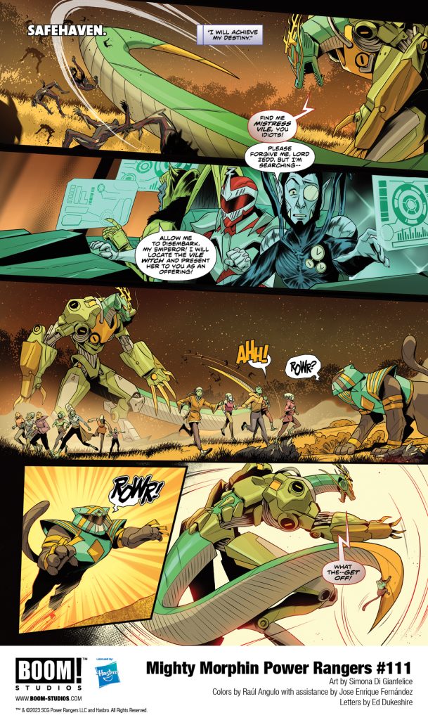Mighty Morphin Power Rangers #111 preview page 1.