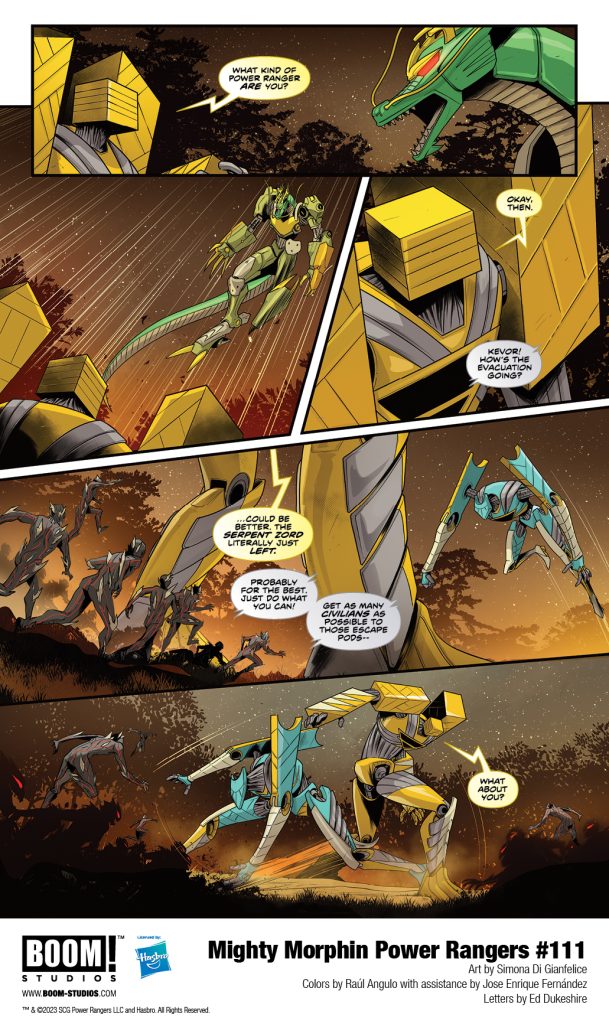 Mighty Morphin Power Rangers #111 preview page 3.