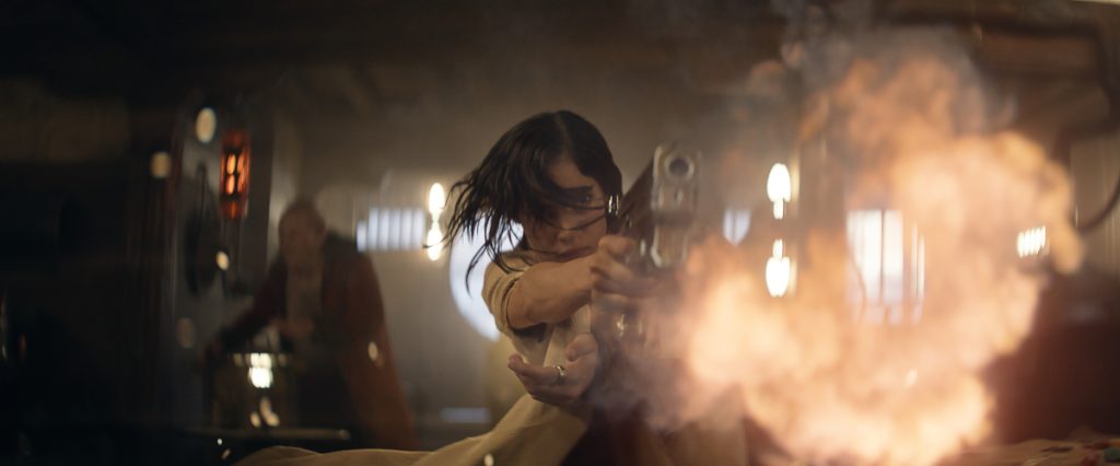 Sofia Boutella as Kora in Rebel Moon. Cr. NETFLIX ©2023