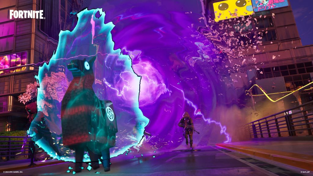 Fortnite x Jujutsu Kaisen "Break the Curse!" screenshot depicting the Cursed Llamas.