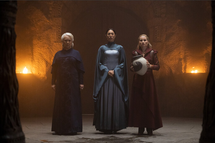 Rima Te Wiata (Sheriam Bayanar), Jennifer Cheon Garcia (Leane Sharif), Kate Fleetwood (Liandrin Guirale)