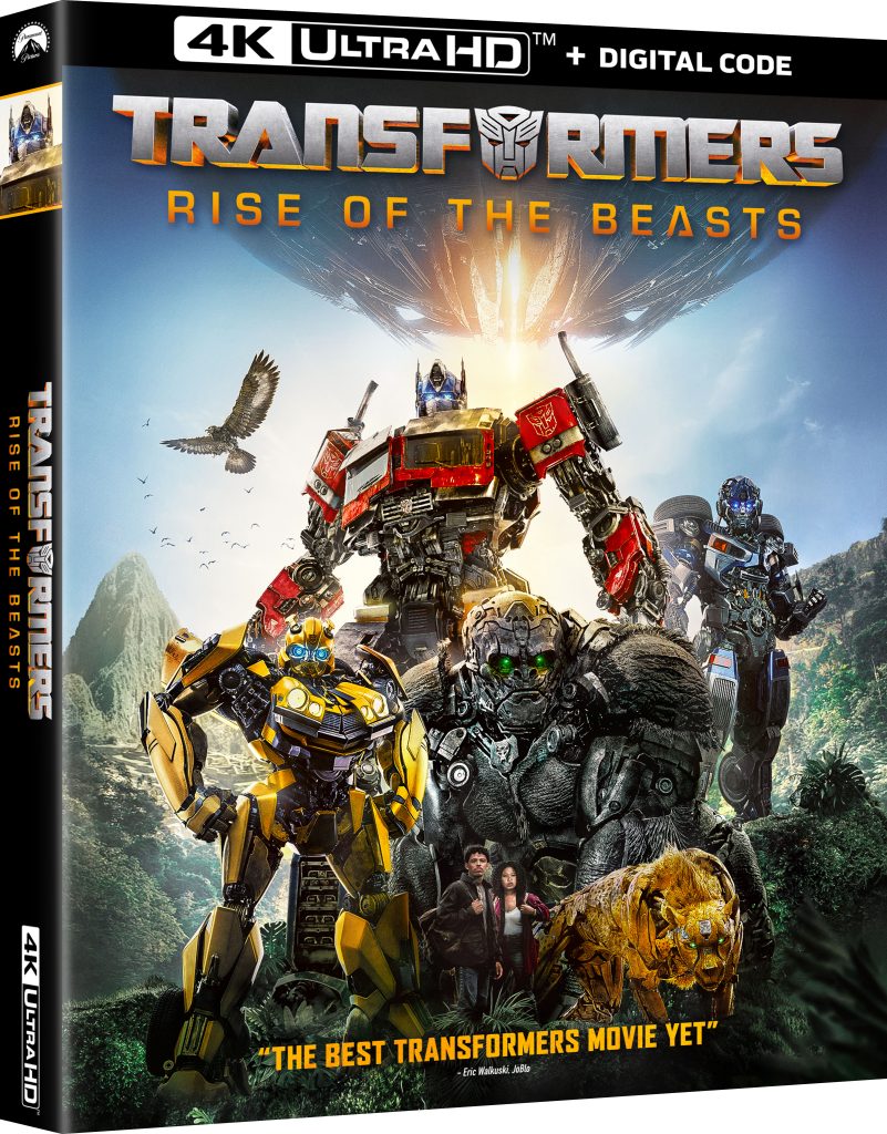 Transformers: Rise of the Beasts 4K UHD 3D box art.