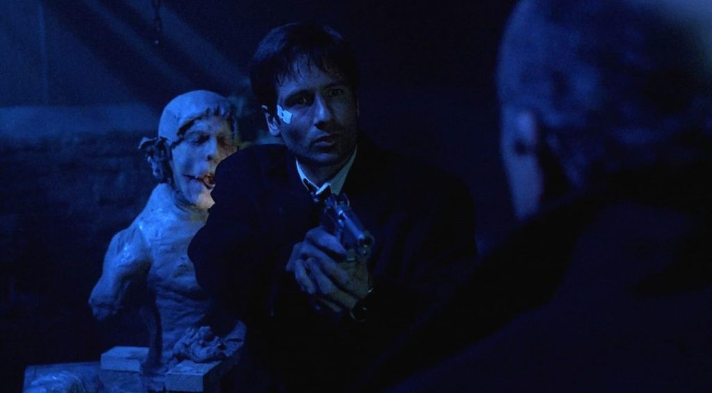 David Duchovny as Mulder in the X-Files episode "Grotesque"