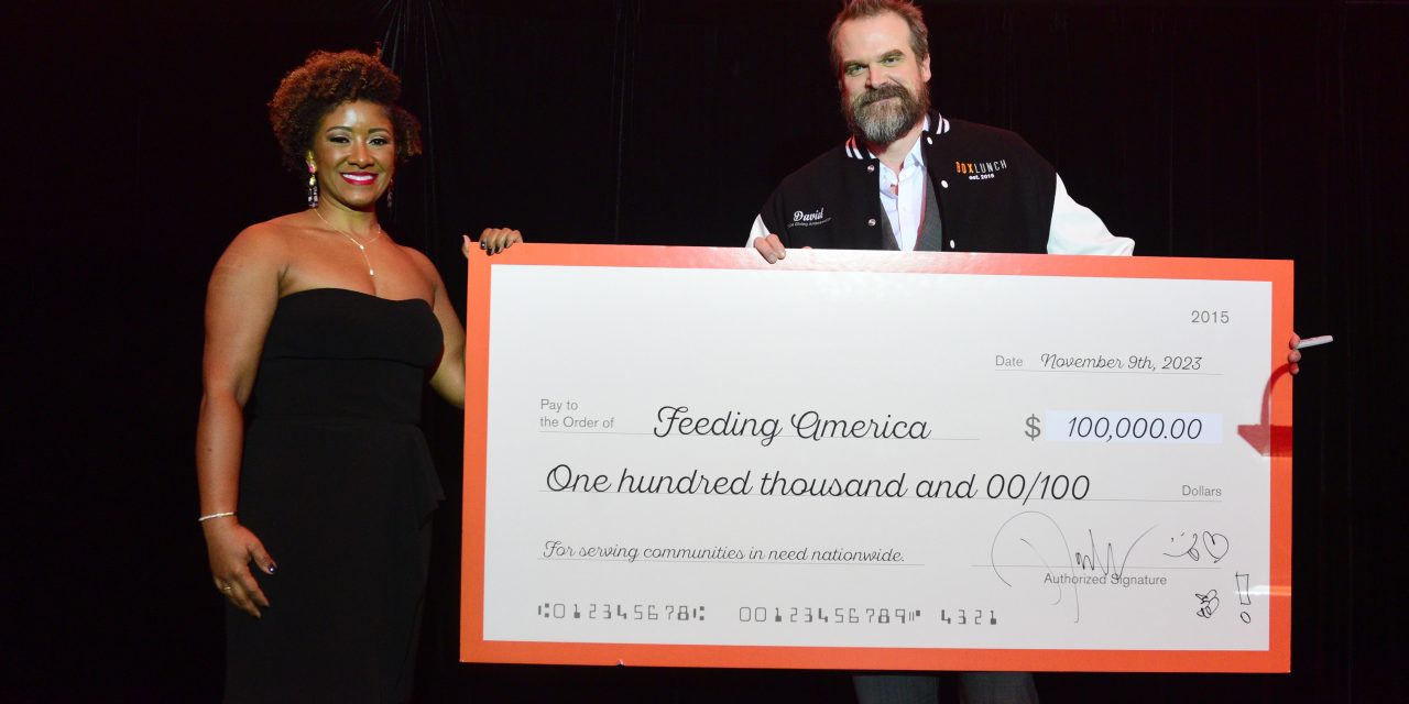 David Harbour Donates An Extra $100,000 to Feeding America at the BoxLunch 2023 Holiday Gala