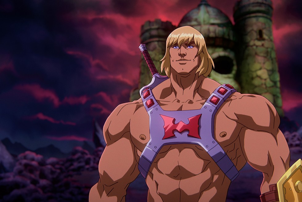 MASTERS OF THE UNIVERSE: REVELATION (L to R) CHRIS WOOD as HE-MAN in episode 101 of MASTERS OF THE UNIVERSE: REVELATION Cr. COURTESY OF NETFLIX © 2021