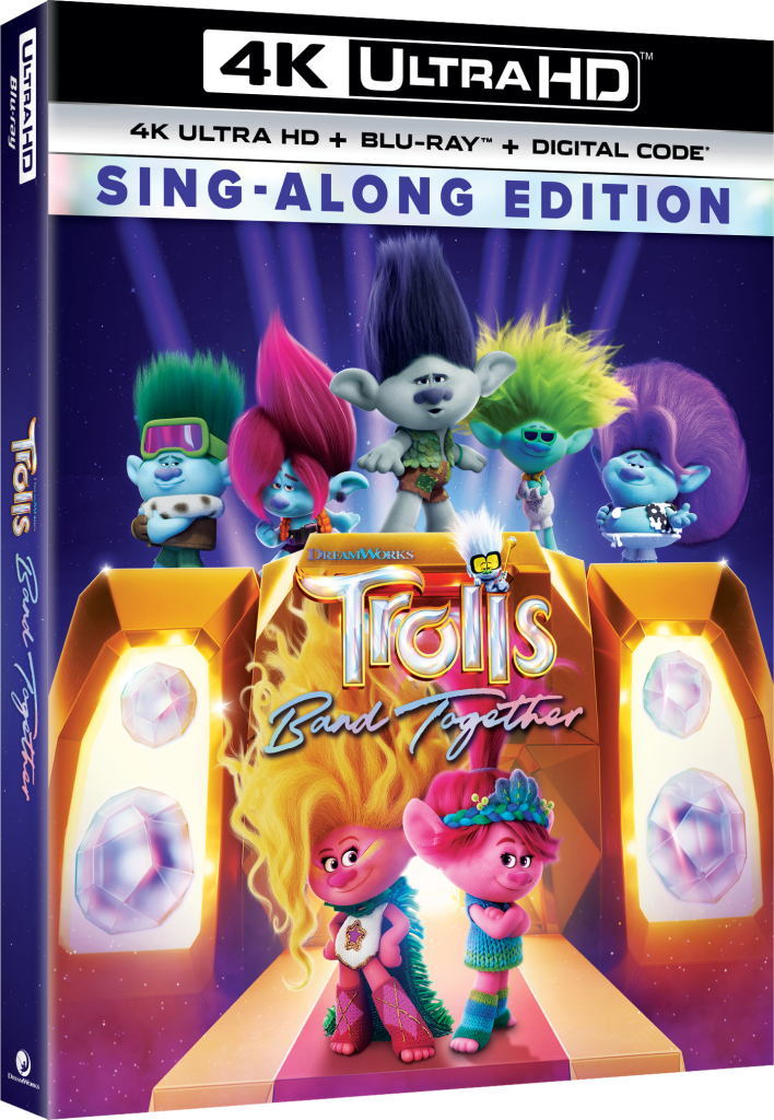 Trolls Band Together Sing-Along Edition 4K UHD box art.