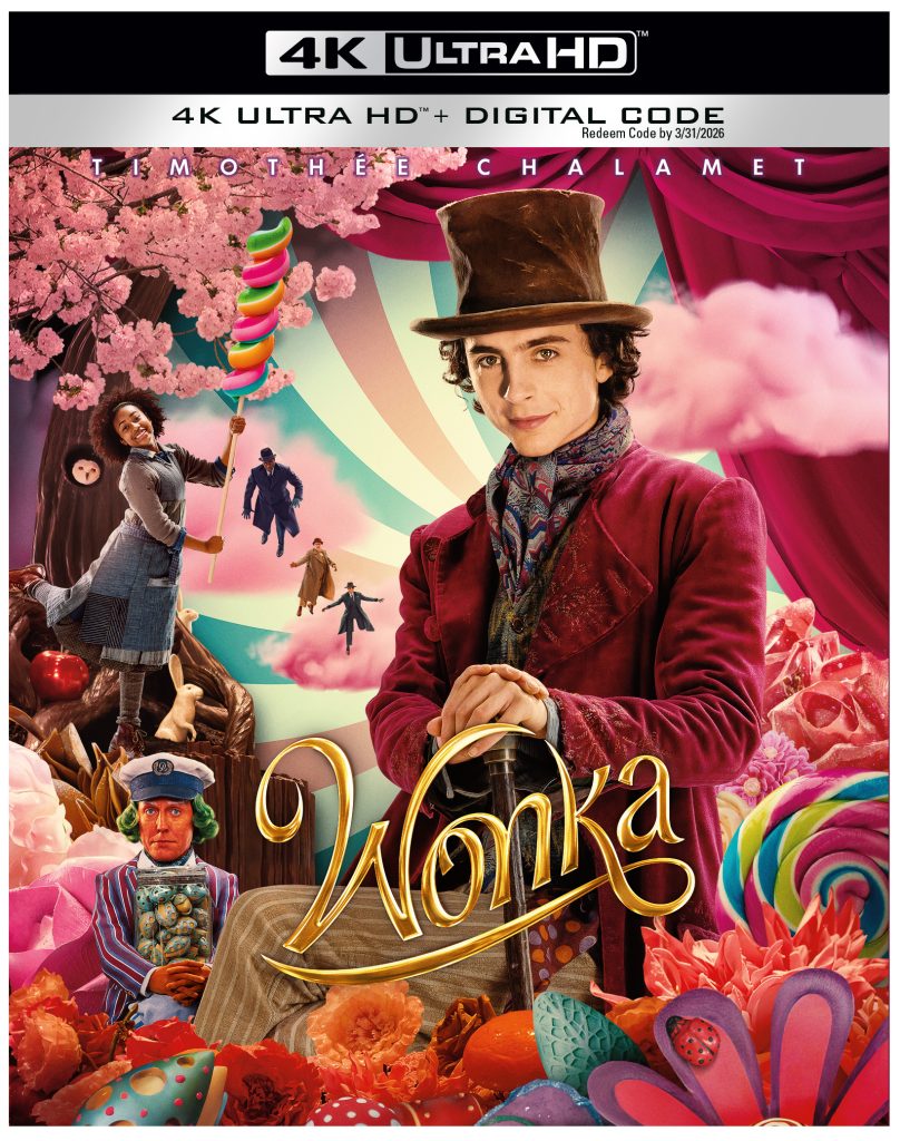 Wonka 4K UHD box art front.