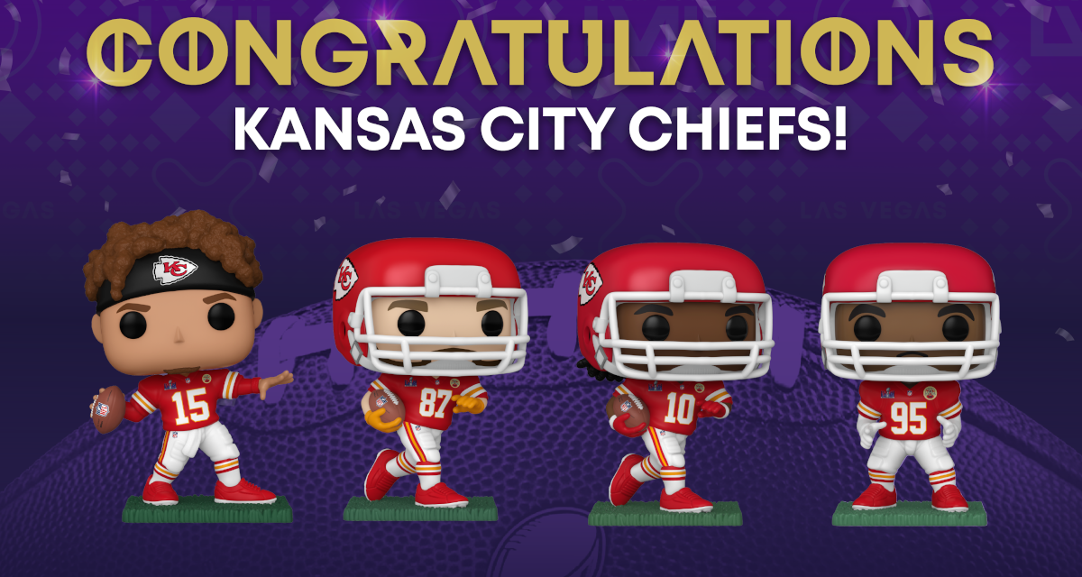 Kansas City Chiefs Funko Pop! Super Bowl Champions 4-Pack Available For Pre-Order