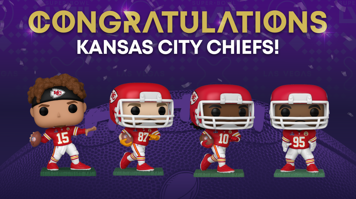 Kansas City Chiefs Funko Pop! Super Bowl Champions 4-Pack Available For ...