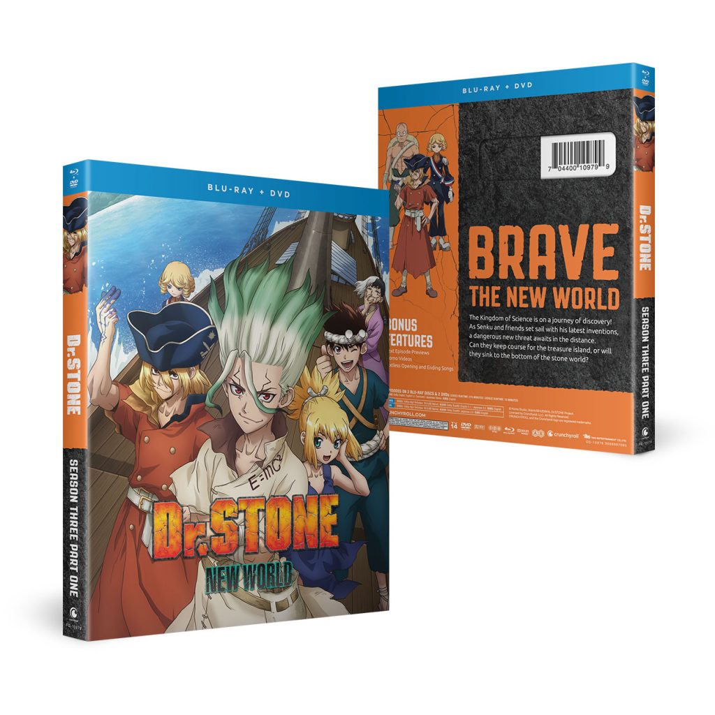 Dr. STONE New World Part 1 – Blu-ray/DVD spread.