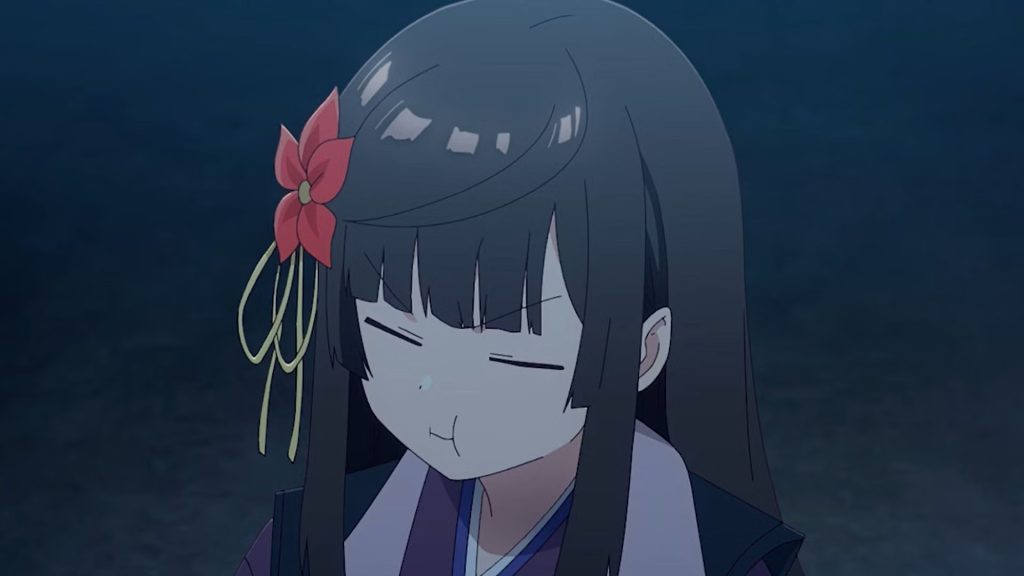 Sasaki and Peeps Ep. 11 "Imagination and Counters" screenshot showing a pouting Shizuka.