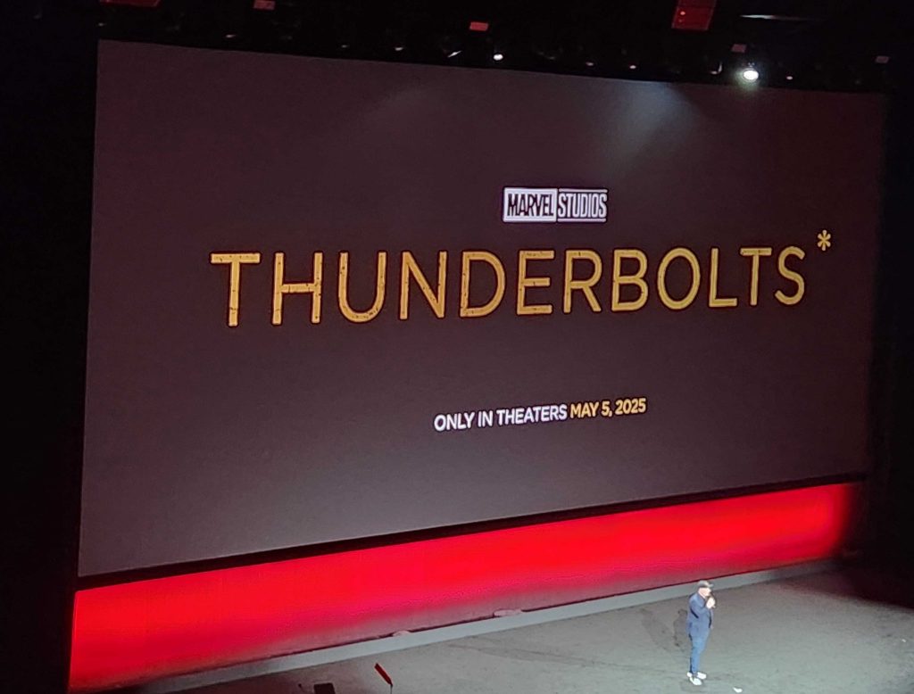 Thunderbolts title card revealed by Marvel at CinemaCon