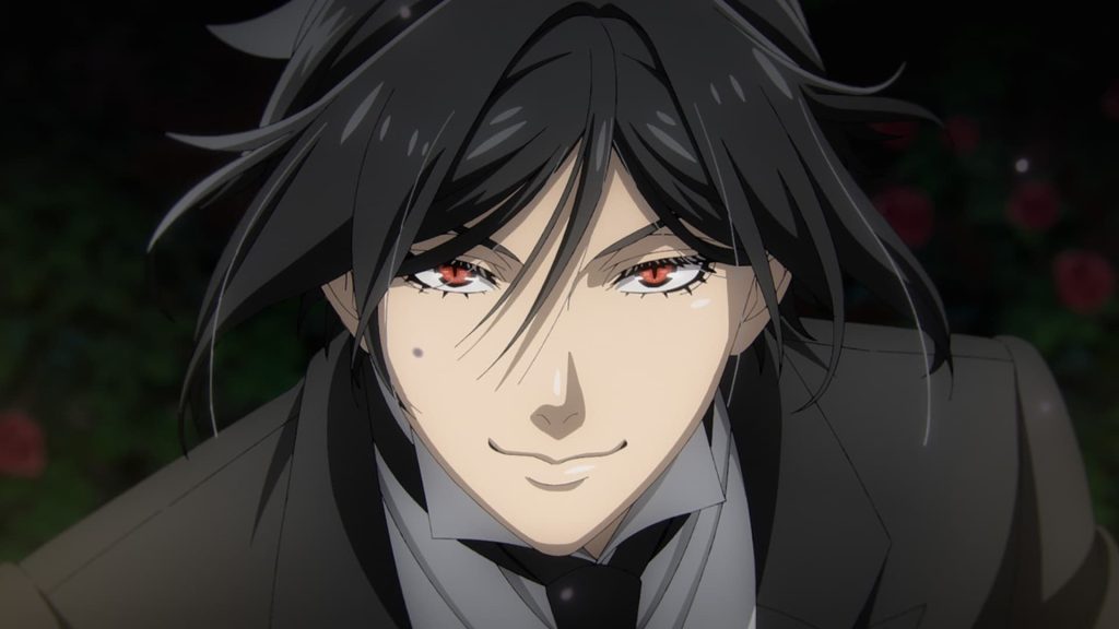 Black Butler -Public School Arc- Ep. 9 "His Butler, Having a Laugh" screenshot showing Sebastian in his classic look once more.
