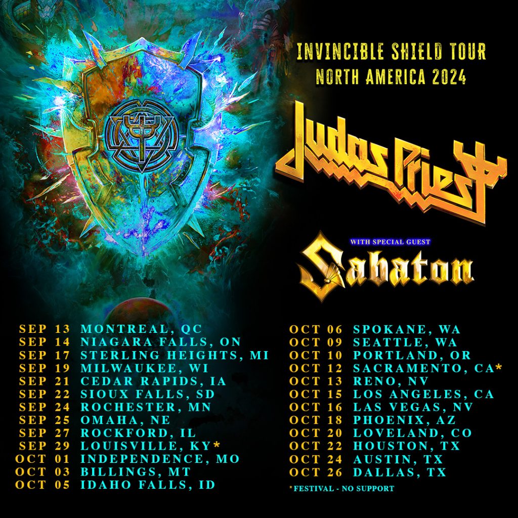 Judas Priest Invincible Shield 2024 Tour Dates