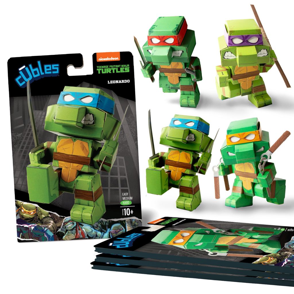 Cubles Teenage Mutant Ninja Turtles Paper Craft Poseable Character Kits.