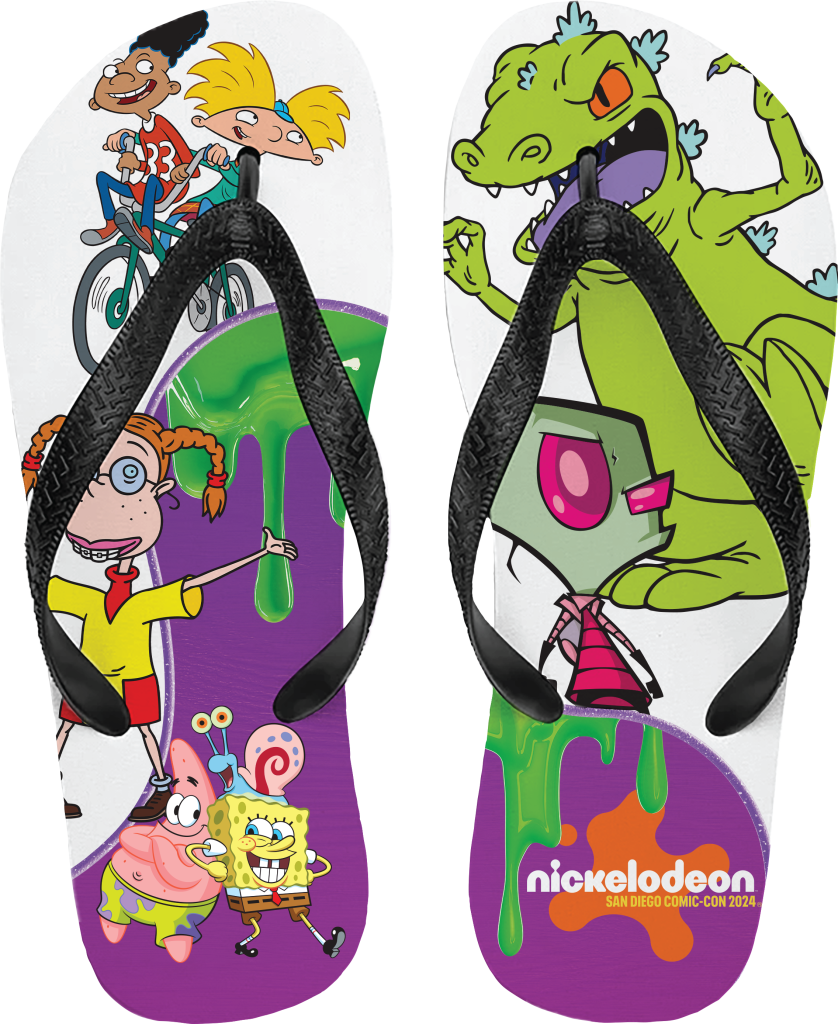 Nickelodeon San Diego Comic-Con 2024 Custom Flip Flops.