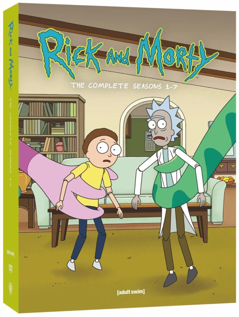 Rick and Morty: The Complete Seasons 1-7 3D box art front.