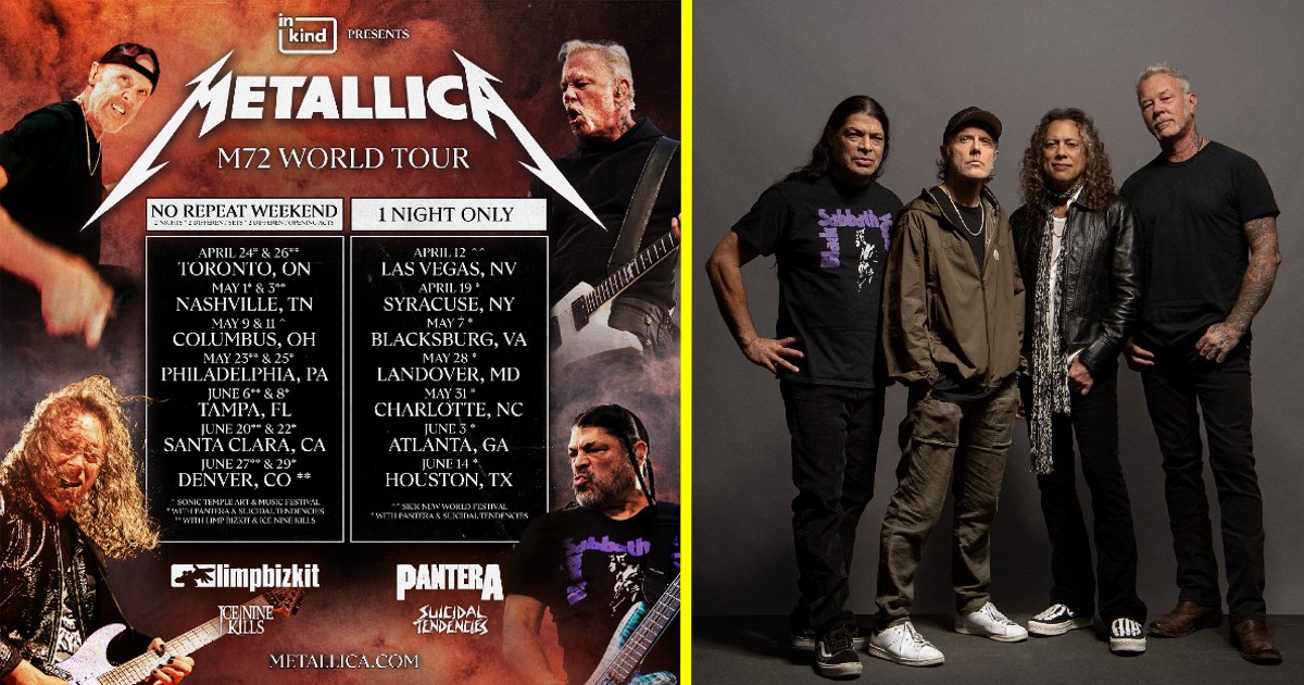 Metallica Extends ‘M72 World Tour’ With New 2025 North American Dates