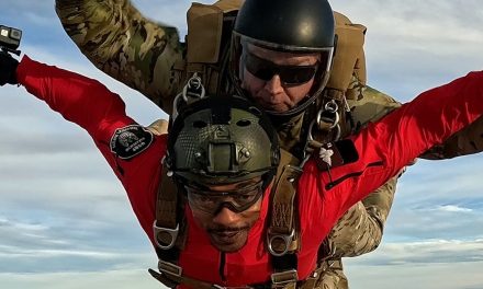 Captain America Star Anthony Mackie Skydives With Air Force