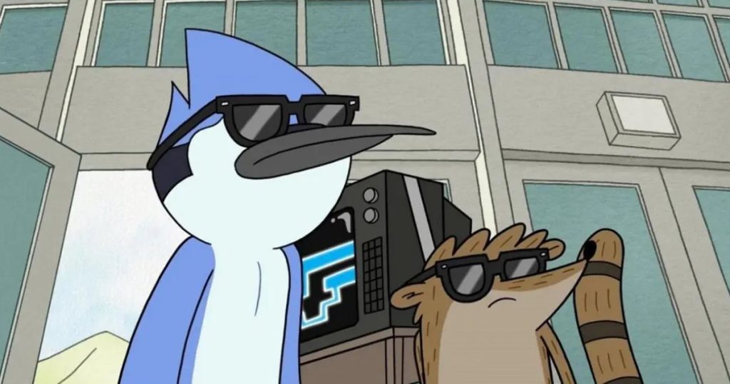 Mordecai and Rigby from Regular Show.